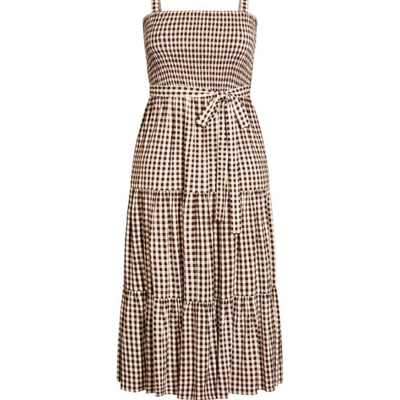 Gingham Print Tiered Maxi Dress - Picture 5 of 11